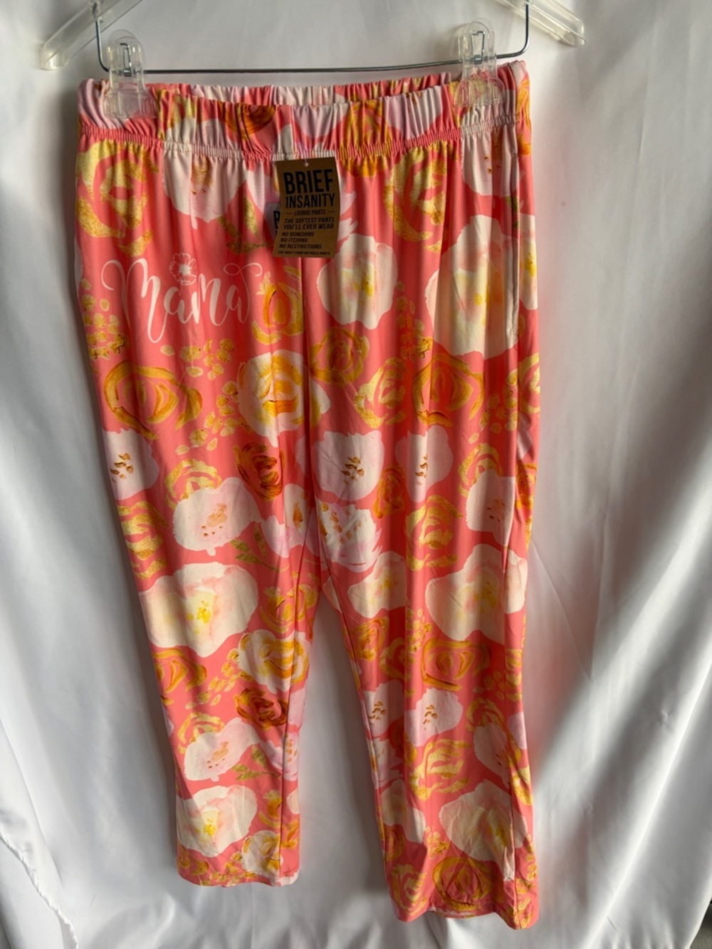 Brief Insanity Mama Floral Women's Pants - Multicolor, 29” inseam